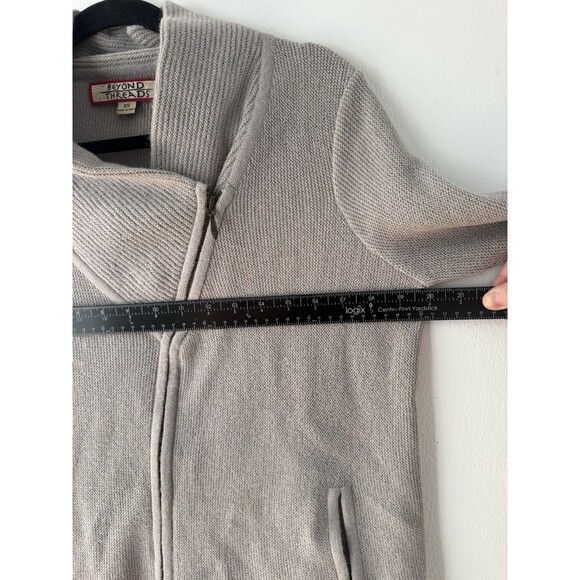 Beyond Threads Women’s XS Sweater Alpaca Wool Blend Full Zip Gray Long Sleeve - Picture 7 of 8